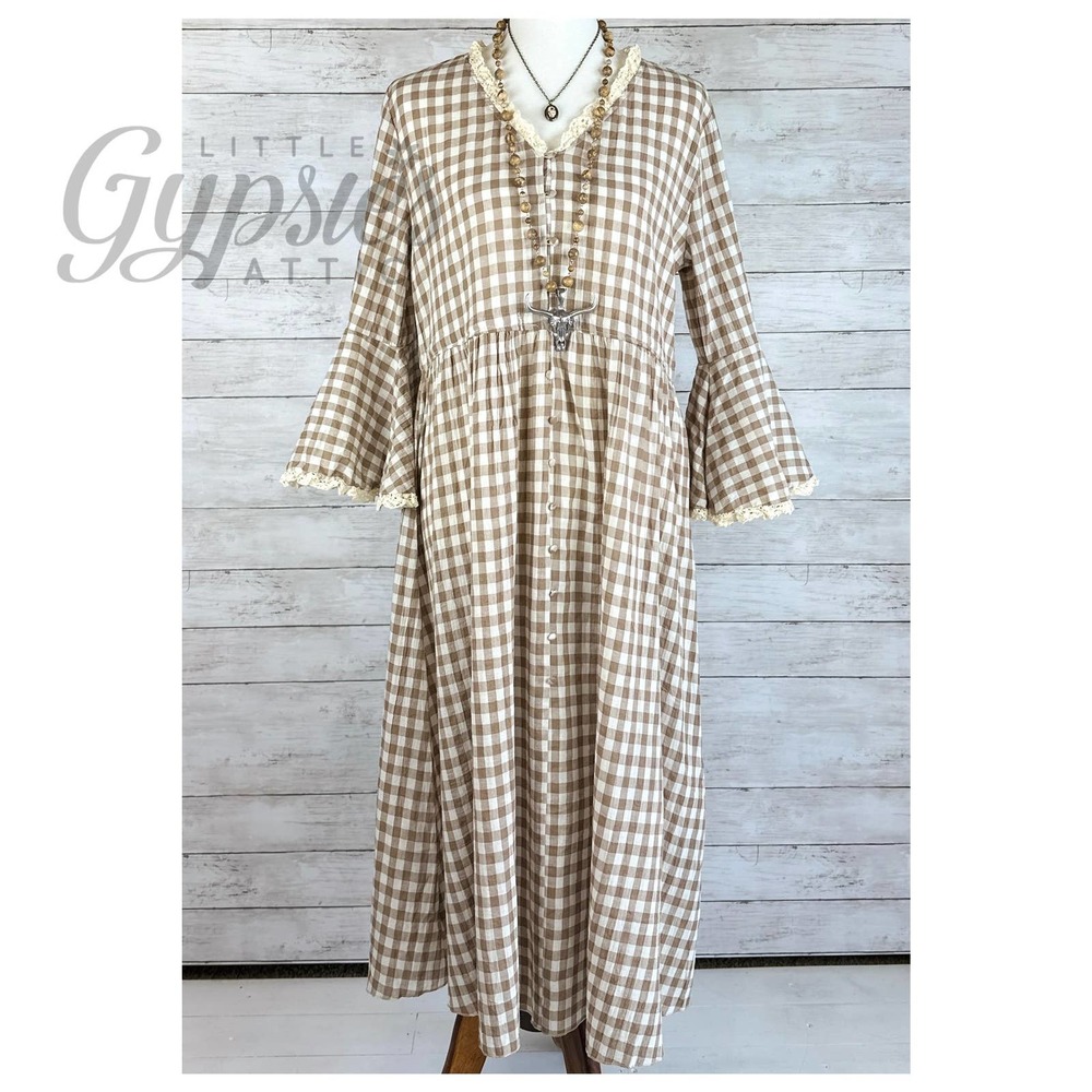 POL DISCOUNTED Farmhouse Vintage Prairie Dress - Picture 7 of 15